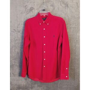 Polo by Ralph Lauren Men's Button-Down Shirt - Bright Pink